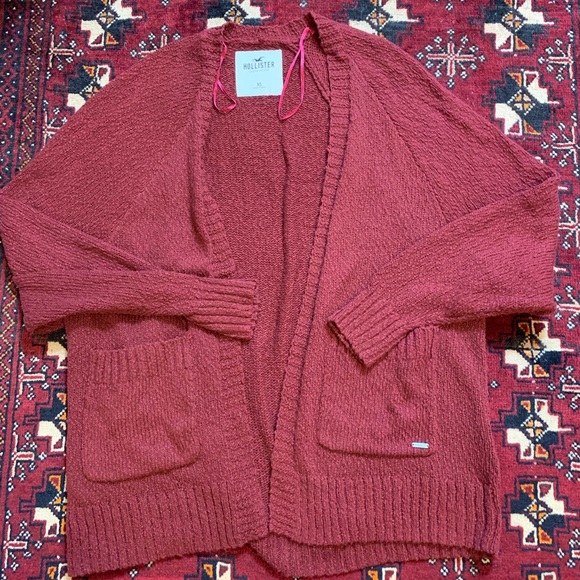 Light sweater cardigan maroon - Picture 1 of 3